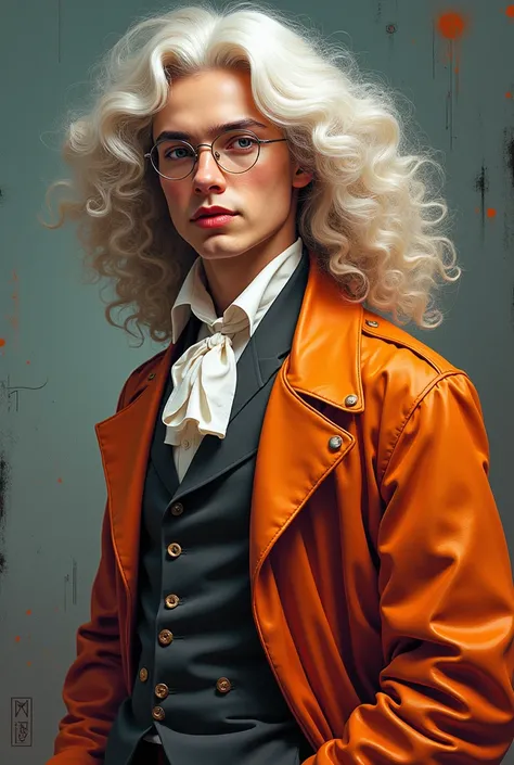 agenimagen of issac newton with 2024 youth style clothes with flow
