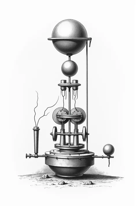 Van de Graff generator Parts of a generator Black and white Positive and negative charges