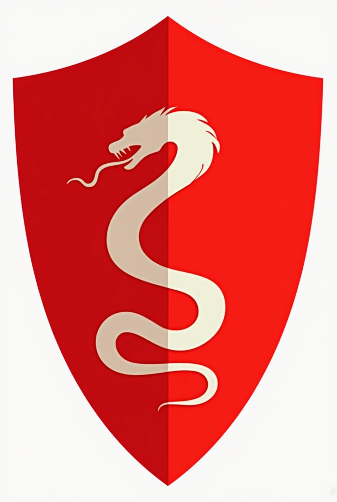 Create an image of an animated snake silhouette in the shape of a "s" inside a red shield