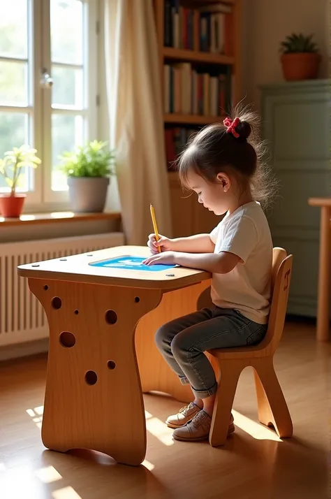 Inteligent wood desk for children 