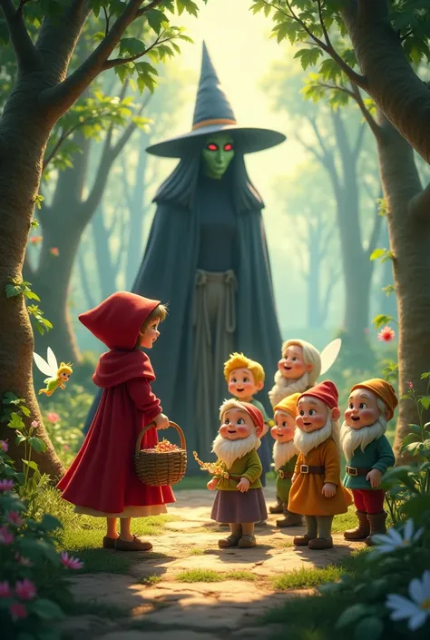 little red riding hood, FAIRY TINKERNEL, snow white , seven Dwarfs,  witch