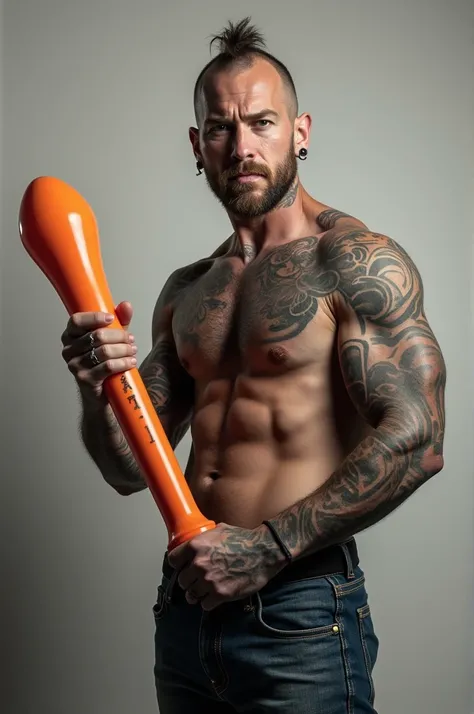 Man with dildo