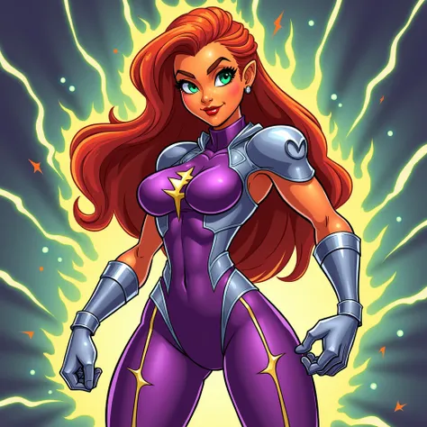 Cool cartoon design of Starfire in Teen Titans