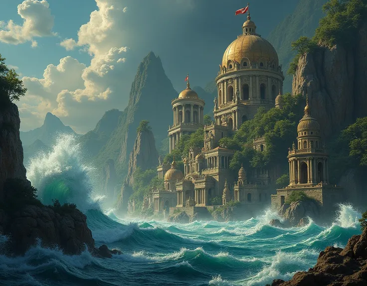 the myth of Atlantis, the legendary,  beautifull island that was said to have been destroyed in a single day and night by a catastrophic event. This sudden and complete destruction serves as a powerful symbol of a catastrophe in both myth and literature. P...