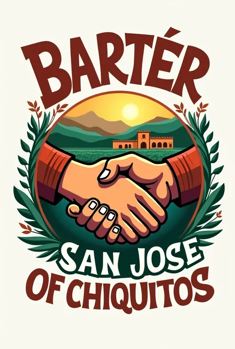 Create a logo in Spanish that says "barter san jose of chiquitos"