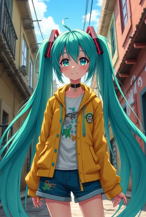 Brazilian Hatsune Miku in the Favela