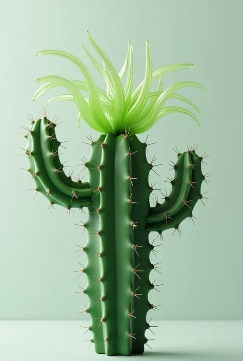 Cactus using gel that looks like normal human hair gel