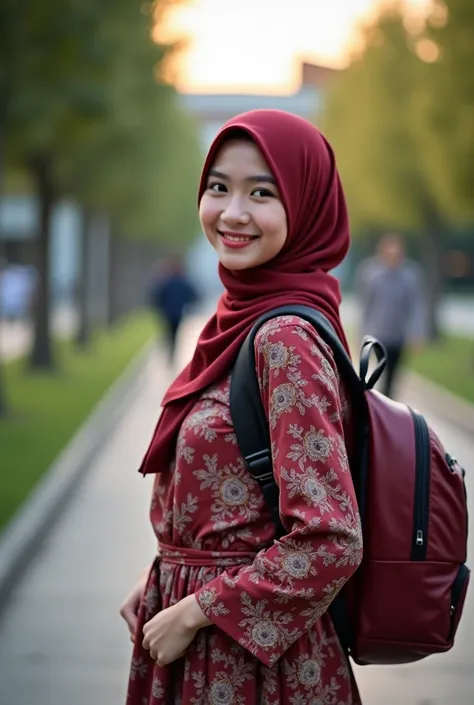 RAW, Best quality, high resolution, Arab: 1.3), Beautiful Malay woman in hijab (iu:0.8), Best quality, high resolution, Arab: 1.3, Beautiful Malay girl in hijab, Arab, Soft smile, high resolution, 4k, HDR, 1 girl, photorealistic, realistic, smiling at the ...