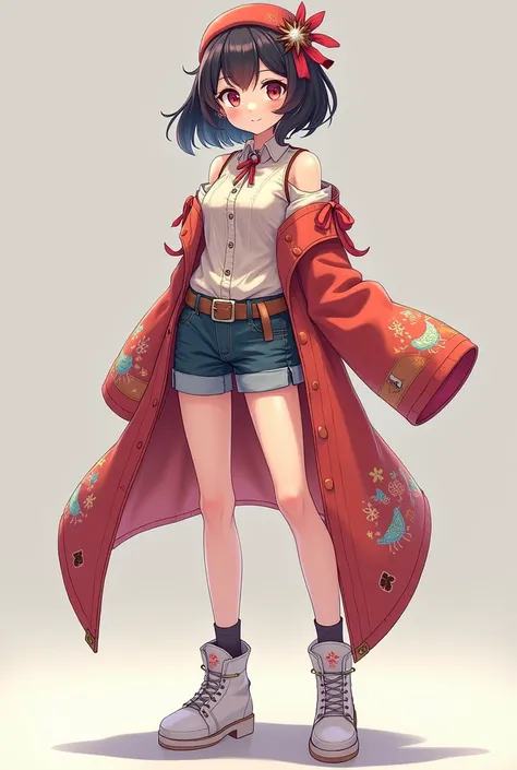 An anime character in clothes