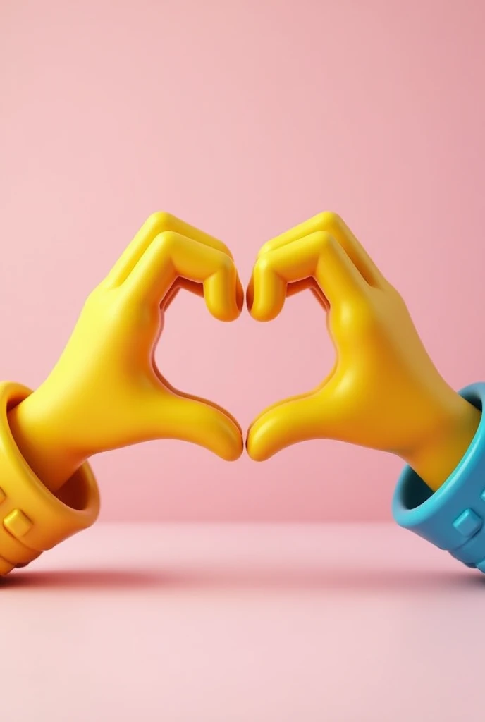 Two lego-shaped hands forming a heart 