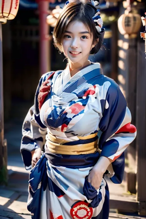 high quality,
(whole body:1.6),
(body thick 1.4),
(real:1.4),
(yukata:2),
(very large breasts:1.3),
(view from below:1.6),
((a h...