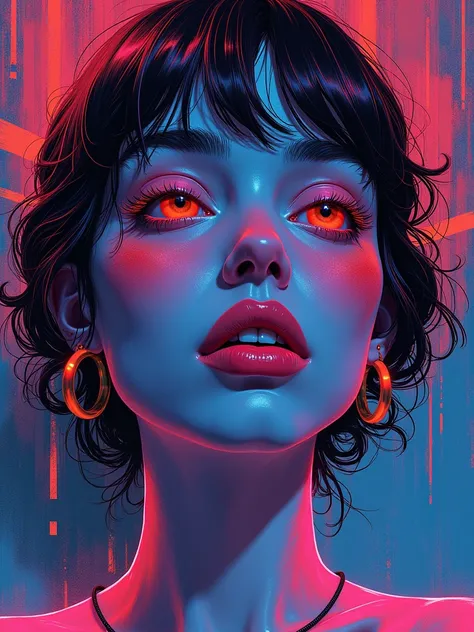 (1 female),(woman illustration),(psychedelic),(neon color),(vector art),(layered textures),(avant-garde and pop),(soothing illustrations),(best quality,4k,8k,highres,masterpiece:1.2),ultra-detailed,(realistic,photorealistic,photo-realistic:1.37),HDR,UHD,st...