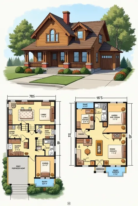 Create a floor plan of a house