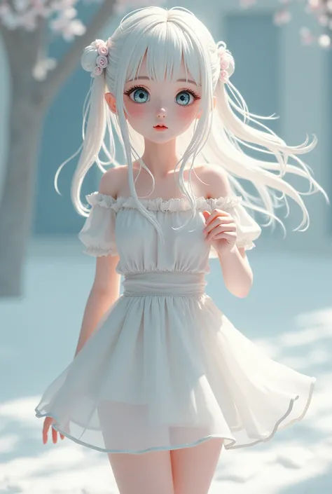 Young girl   ,   ,   in development ,  Skin white as snow , with a very sexy short skirt ,  So beautiful 