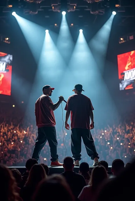 2pac and Eminem singing in concert