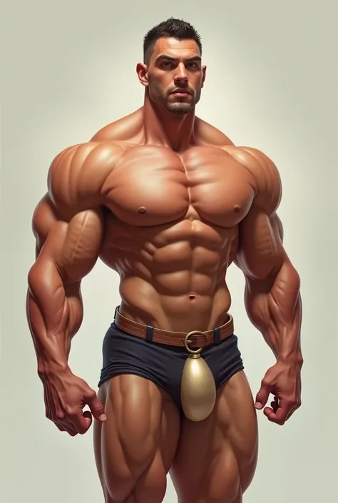 Man with biceps and long penis