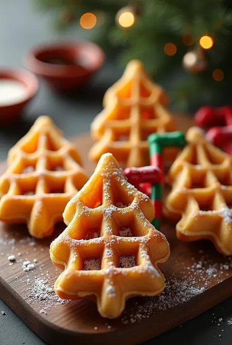 Create Christmas Waffles (trees, Calcetin)
