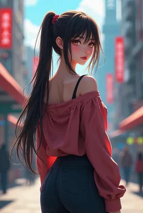 work of art, best qualityer, HuTaoV4, 1 girl, standing alone, blush, twin-tail, long hair, hair between the eyes, ((urban fashion)), citys, open air, natta, movie poster, very highly detailed 8k, Soft, high resolution, super quality, film lighting, ambient...