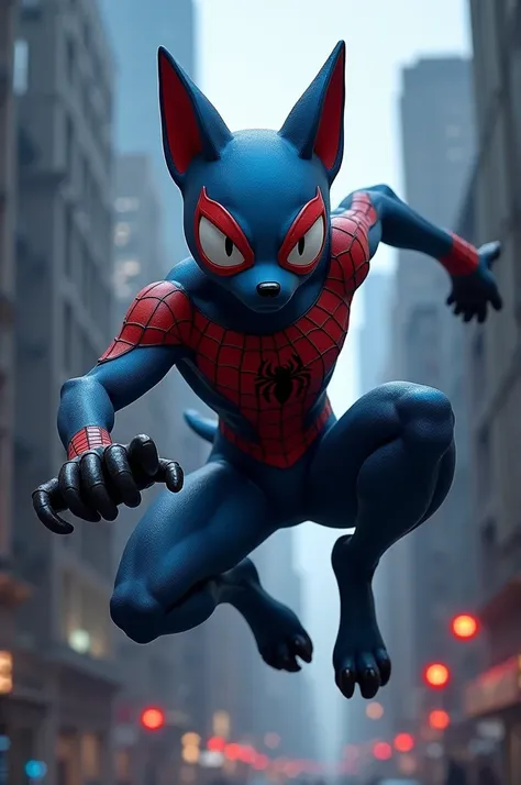 lucario as spiderman