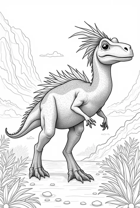 Wulong dinosaur colouring worksheet. Wulong dino had feathers