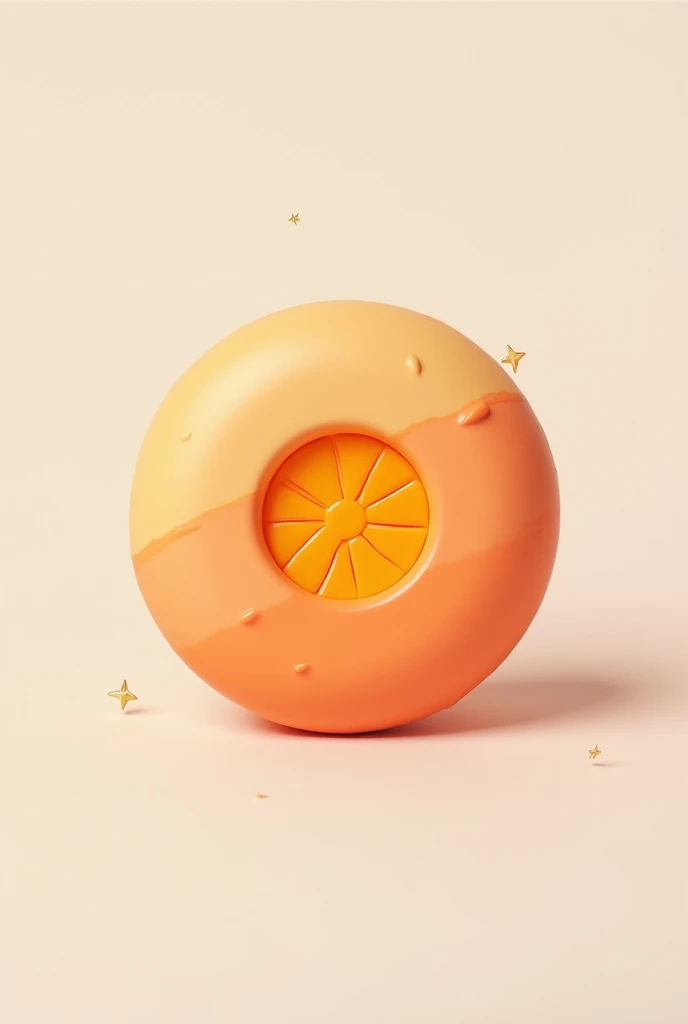 Create a logo combining macaron and orange