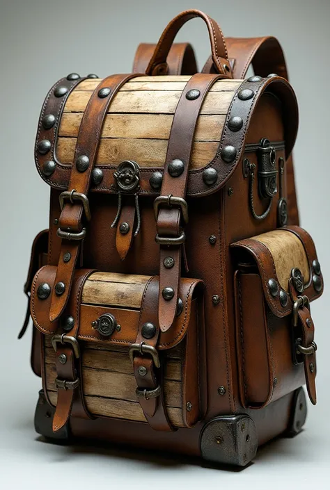 Create a pirate chest backpack
