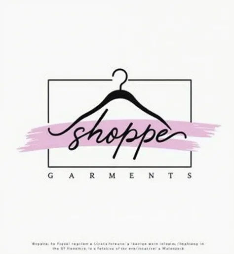 Generate a logo for clothing sales with the title shoppe garments 