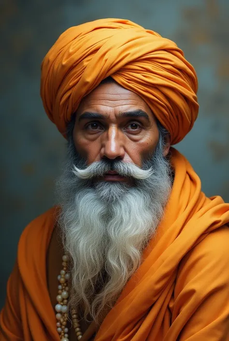 (photorealism:1.2), art sikh god guru nanak dev potrait , calmness on face , blessing from god towards him ek onkar 