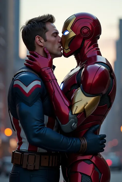 Captain America and iron man kiss 💋 
