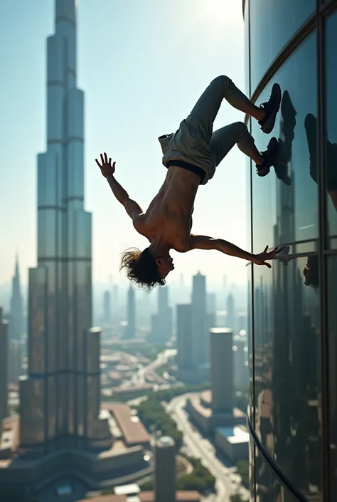 Front flip in Burj Khalifa   