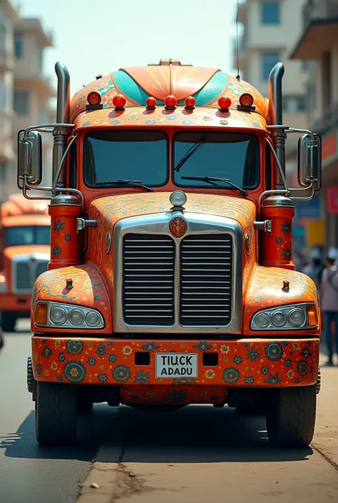 Indian truck front view 