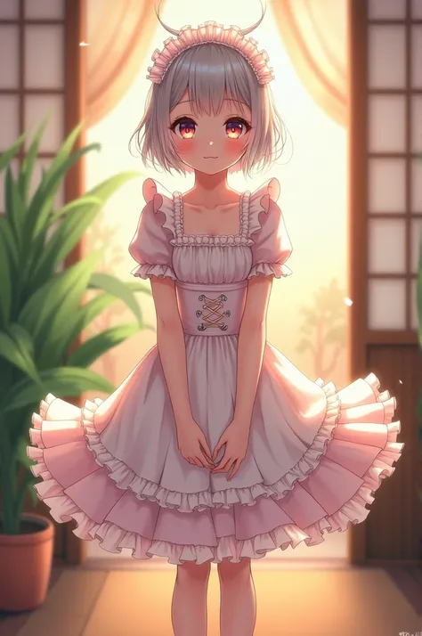 femboy anime wear maid dress