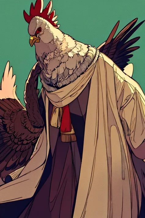 Chicken　Hunting robe　Personification