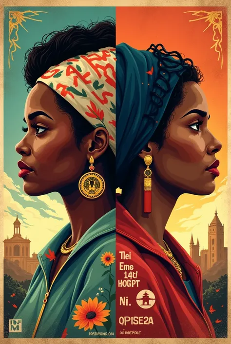 Nigeria and Egypt feminists posters in landscape 