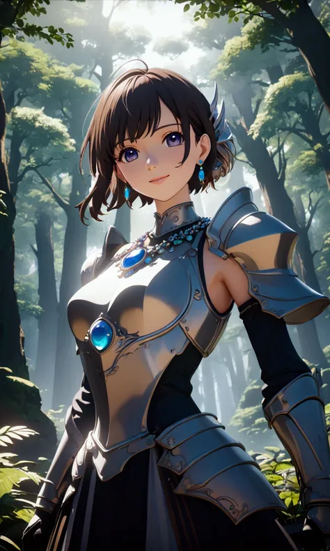 ((Highest quality、masterpiece、best quality,unreal engine,unity 8k wallpaper,anime style,animation style、High resolution、8k、detailed、ultra-detailed,upper body:1.3)),smile, adult woman,Dynamic movement,Western-style large room,Beautiful gemstone necklace、Exq...