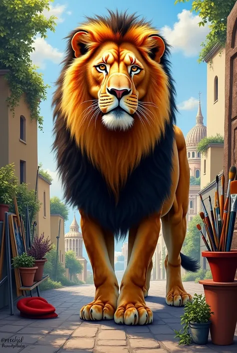 Lion of Montmartre ("The Lion of Montmartre"): Inspired by the history and art of Montmartre, A lion with artistic details could represent strength, Parisian creativity and culture. It could be associated with iconic elements of Montmartre, like brushes or...