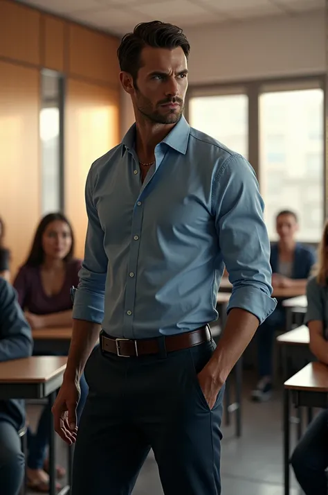 Bucky Barnes from the Winter Soldier as a hot teacher