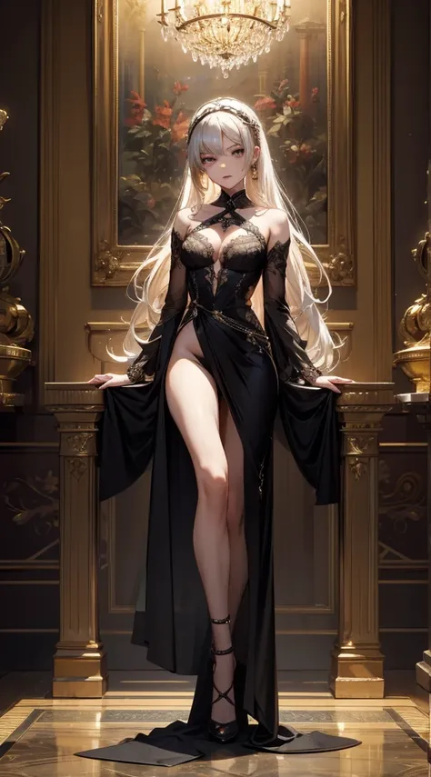 ((Long Shot, whole body, alone)) Seraphina is a contrasting character., Embodying both beauty and menace. She is the principal of a prestigious private school in Switzerland.、like々It exudes a sophisticated and elegant atmosphere.。. She is 3、Because it has ...