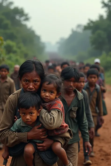 Rohingya border crossing Myanmar to Bangladesh 