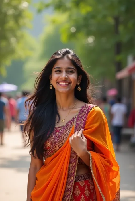 Priyanka indian teen smiling while walkout 