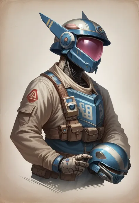 there is a helmet with a helmet on it sitting on a table, stylized motorcycle helmet, sci-fi helmet, modern helmet, highly realistic concept art, concept art h 8 0 0, detailed helmet, futuristic cybernetic helmet, sepal helmet, futuristic clothing and helm...