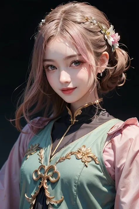 ((Highest quality)), ((masterpiece)), (detailed), 1人のmaleの子、Beautiful face、whole body、Real、male子、male、Baggy clothes、smile、modern style、The background looks natural、Lightly pigmented hair、Looking fine、Her hair color is pink.、、male子、male、