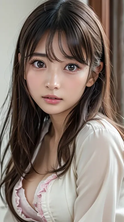 (8k, Photorealistic, RAW Photos, Best image quality: 1.4), Japanese schoolgirl、Super detailed face、Eye on the details、double eyelid、Sharp focus:1.2、Beautiful woman:1.4、Light brown hair、Highest quality、masterpiece、Ultra-high resolution、(Photorealistic:1.4)、...