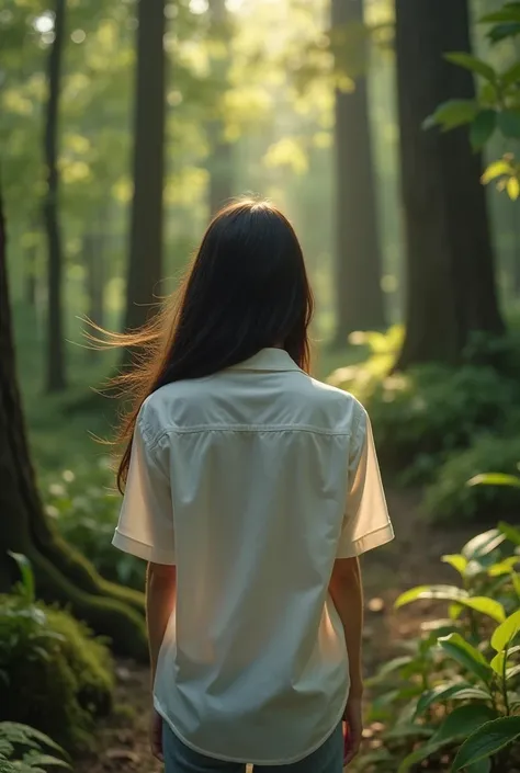 Woman wearing white shirt urinating 
