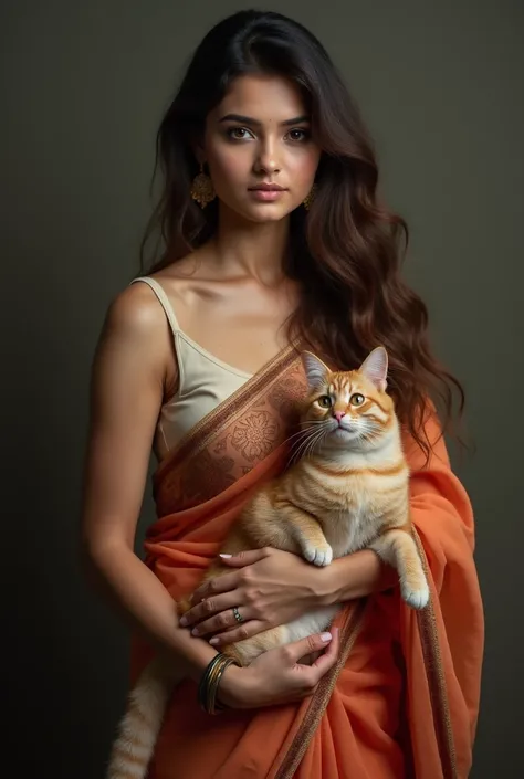 A saree women with showing pussy