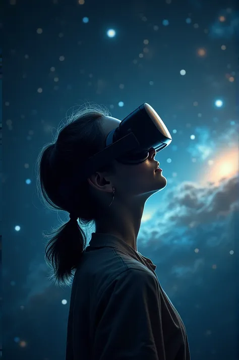 Exploring space through vr glasses 