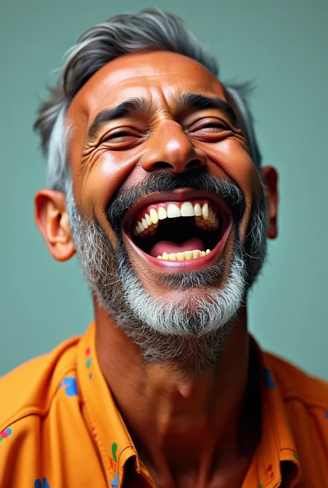 Indian man laughing