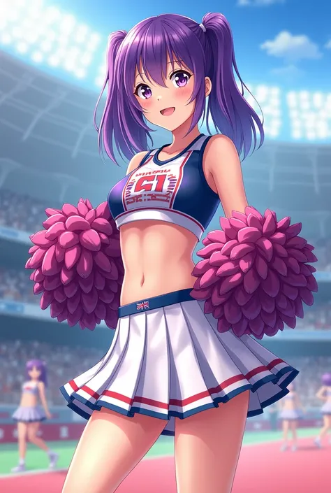 The YouTuber Elira pendora from nijisanji in a cheerleader outfit 