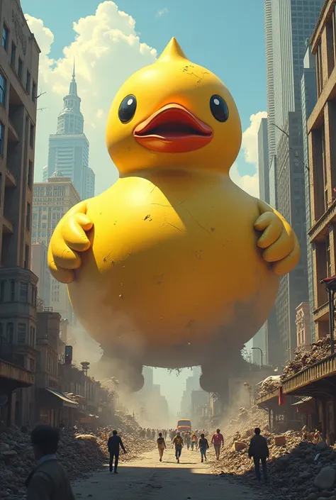 THE TITAN EPIK RUBBER DUCK DESTROYING A CITY
