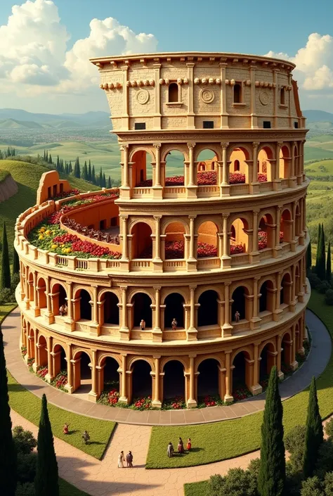 Colosseum in Italy as a food